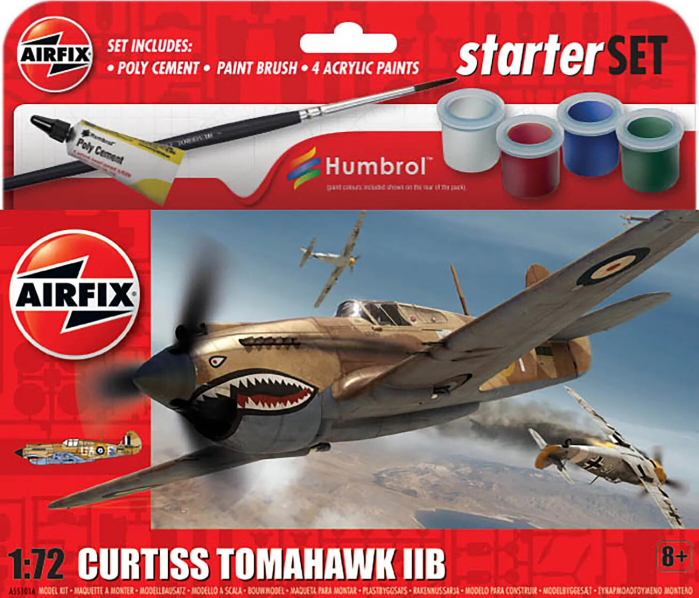 Se Airfix - Curtis Tomahawk Iib Fly Byggesæt Inkl. Maling - 1:72 - A55101a hos Gucca.dk