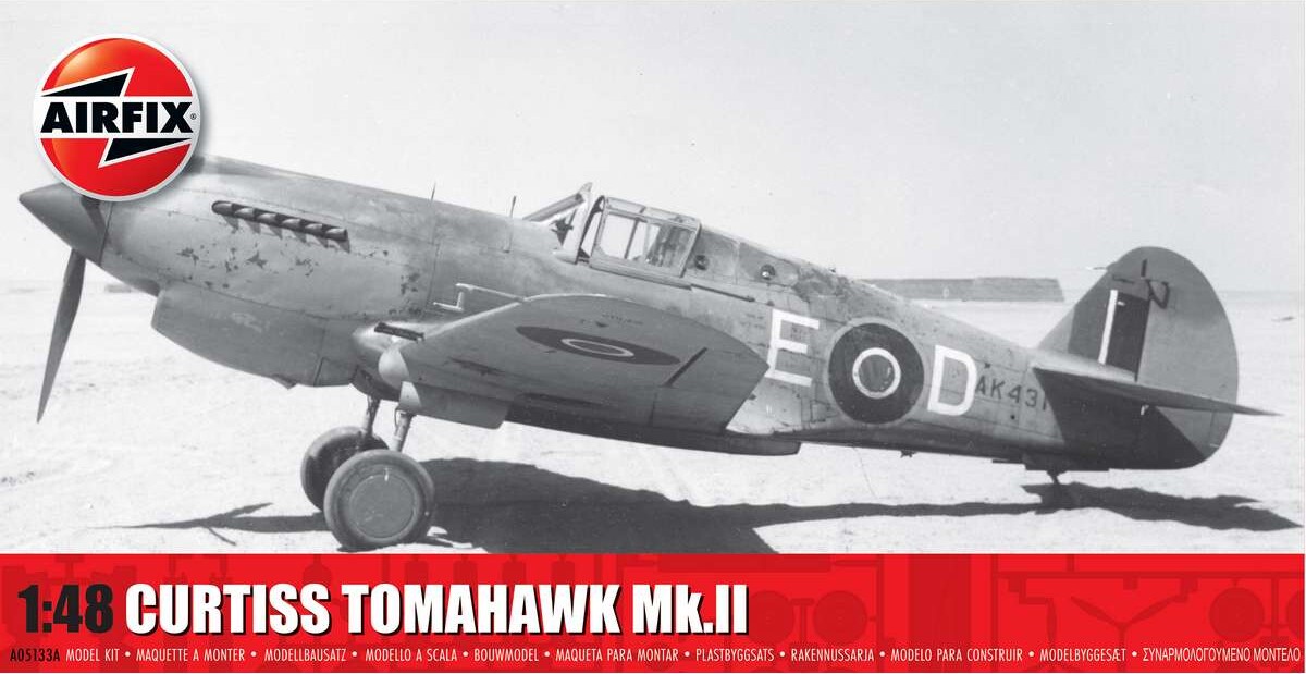 Airfix - Curtiss Tomahawk Mk.ii Fly Byggesæt - 1:48 - A05133a