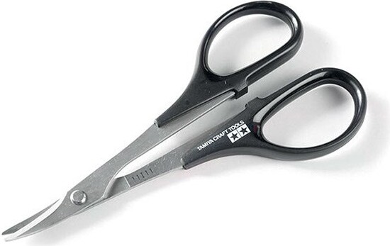 Tamiya - Curved Scissors - Saks Til Plastik - 74005
