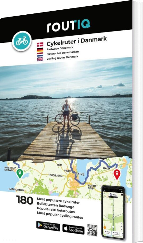 Billede af Cykelruter I Danmark: 180 Mest Populære Cykelruter - Routiq - English Book
