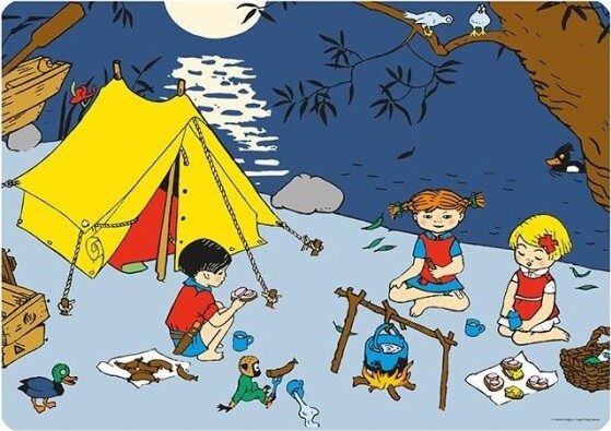 Pippi Langstrømpe - Dækkeserviet Til Børn - Pippi Telter - Plast