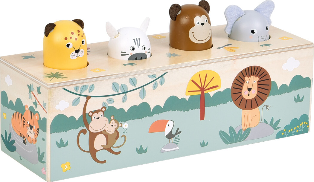 Small Foot - Wooden Dancing Animals with Sounds Safari FSC