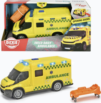 Dickie Toys - Iveco Daily Ambulance - Dansk Ambulance Legetøj