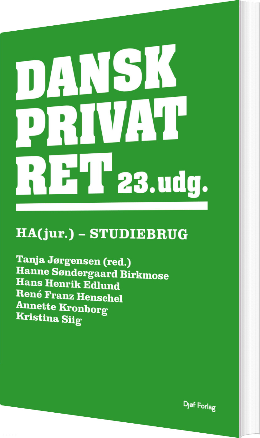 Dansk Privatret Ha Jur. - 23. Udgave - Tanja Jørgensen - Bog