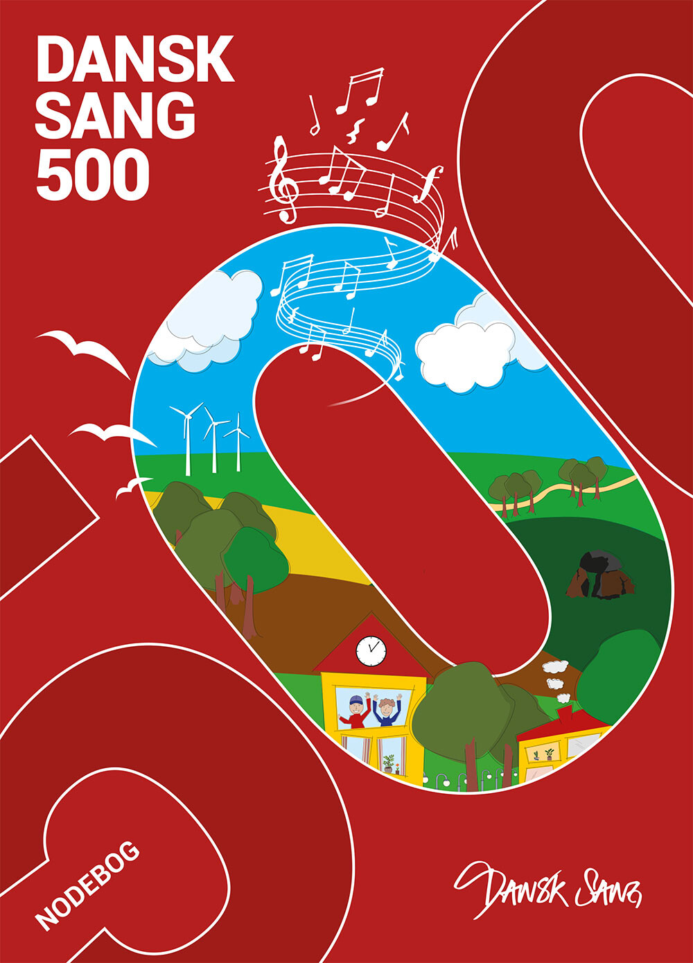 Sang 500 Nodebog af Dansk Sang Musiklærerforeningens - Spiralryg Bog -