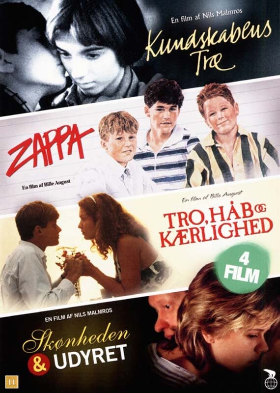 Zappa // Skønheden Og Udyret // Kundskabens Træ // Tro Håb Og Kærlighed – DVD – Film