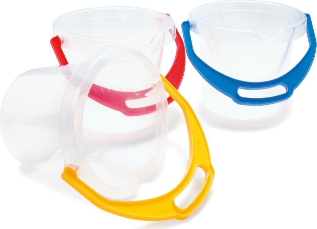 Dantoy - Gennemsigtig Spand 14 Cm Med Hældetud - Assorteret