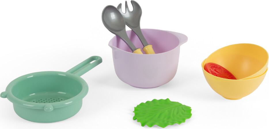 Dantoy - Salad Set - Salat Legemad Sæt - 8 Dele