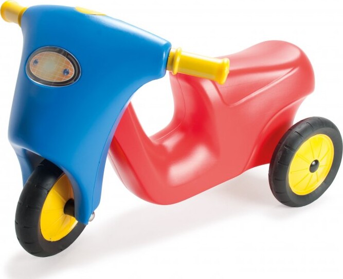 Dantoy - Scooter Gåbil Med Gummihjul - Rød Blå