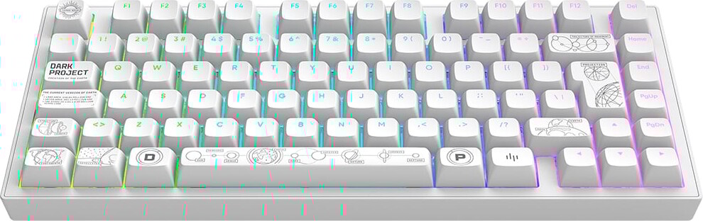 Dark Project - Nova Hvid 81 RGB Tastatur - GEEKD.dk