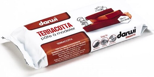 Se Darwi - Selvhærdende Ler - Cernit - Terracotta - 500 G hos Gucca.dk