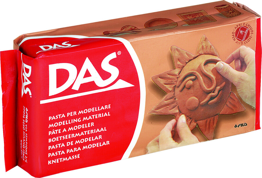 DAS Modellervoks 500g Terracotta - lufttørrende modellervoks uden behov for brænding