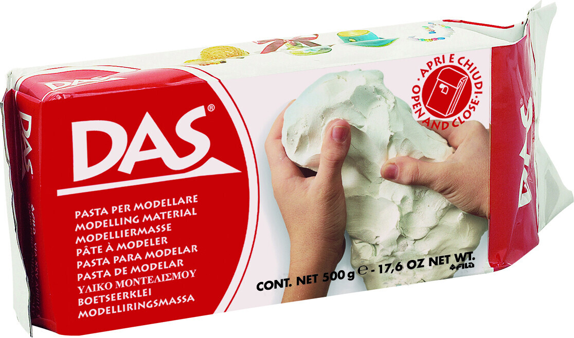 DAS Modellervoks 500 gram Hvid ( Lufttørrende modellervoks uden behov for brænding).