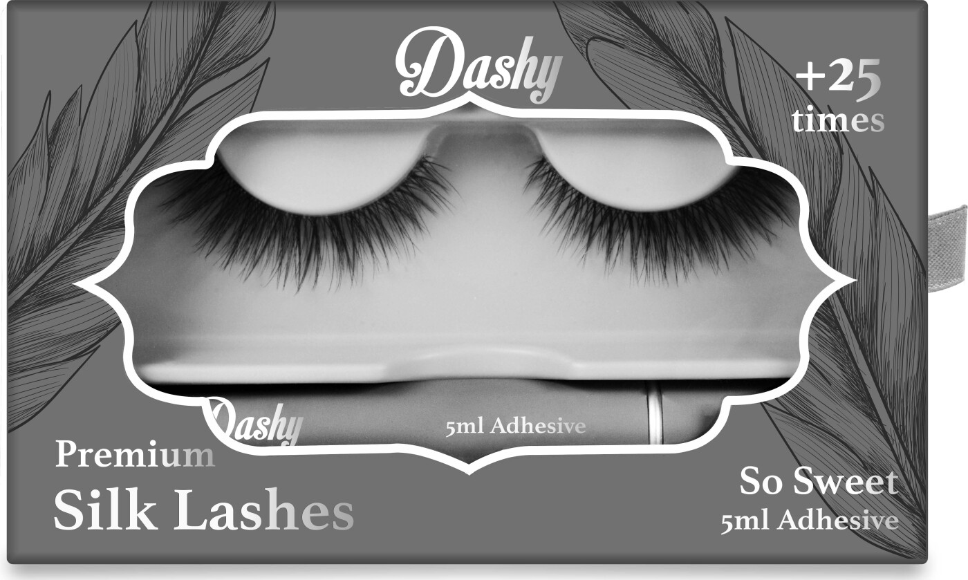 Dashy - Premium Silk Lashes + 5 Ml Adhesive So Sweet - Kunstige øjenvipper