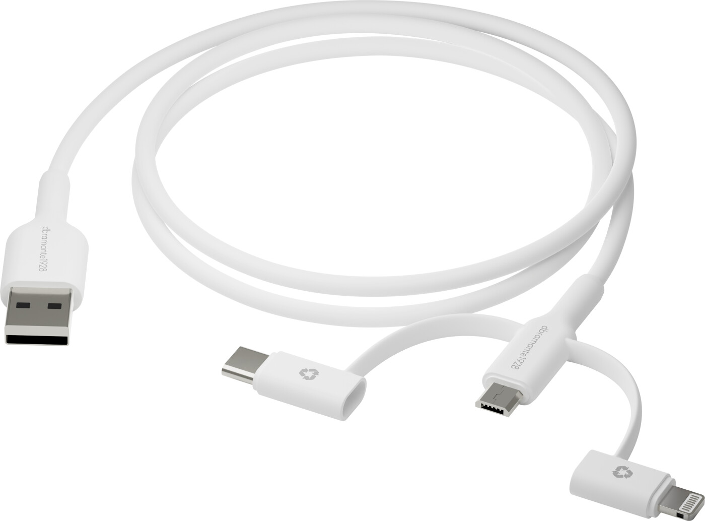 dbramante1928 Genopladning - 3-i-1-kabel-USB A til USB-A,C & Lightn-W