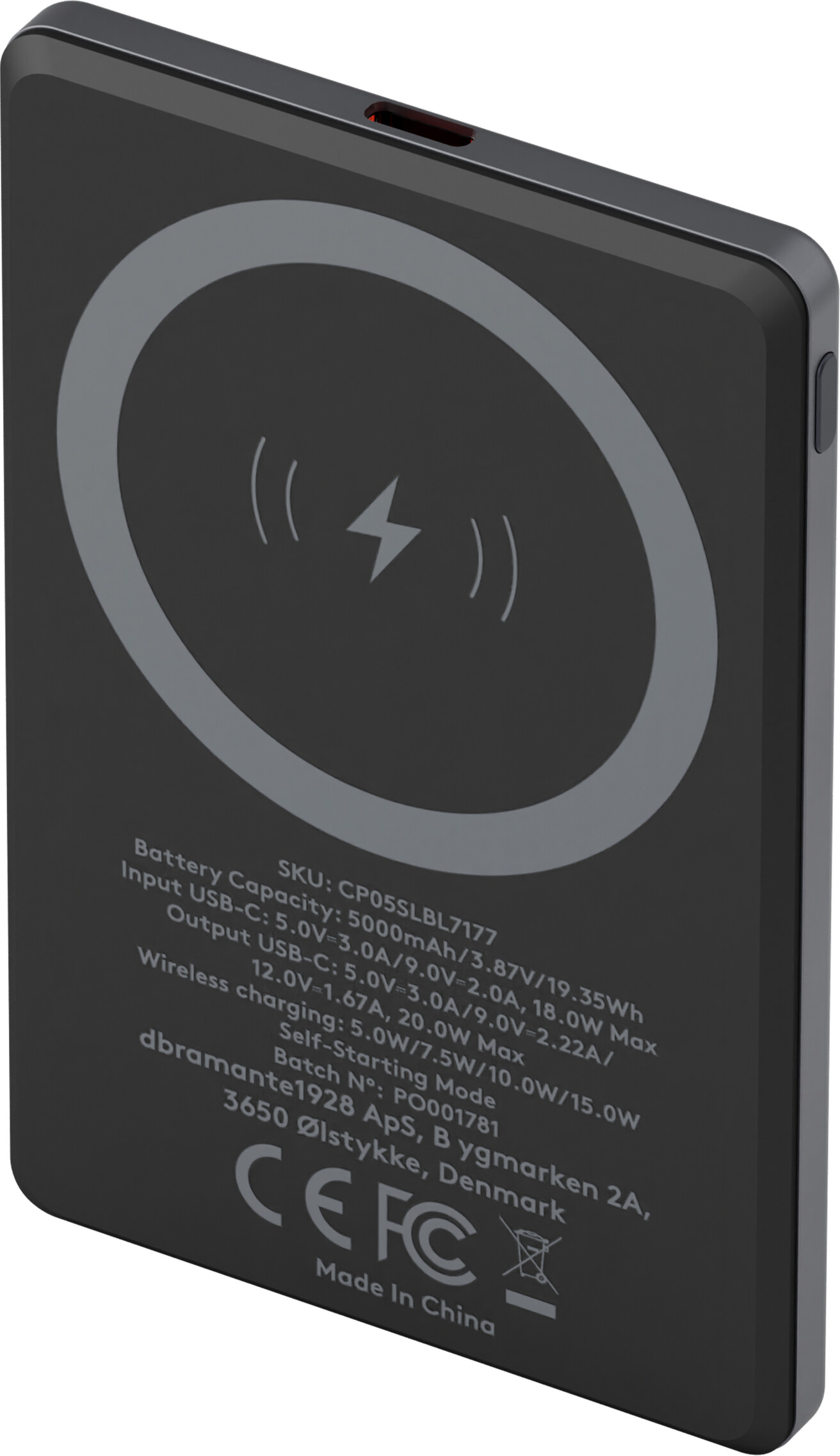 Dbramante1928 Re-charge Magsafe Battery Pack 5000, 19.35mah Grå