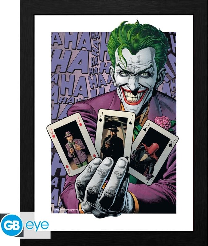 Dc Comics - Framed Print The Joker Haha Cards (30x40) X2