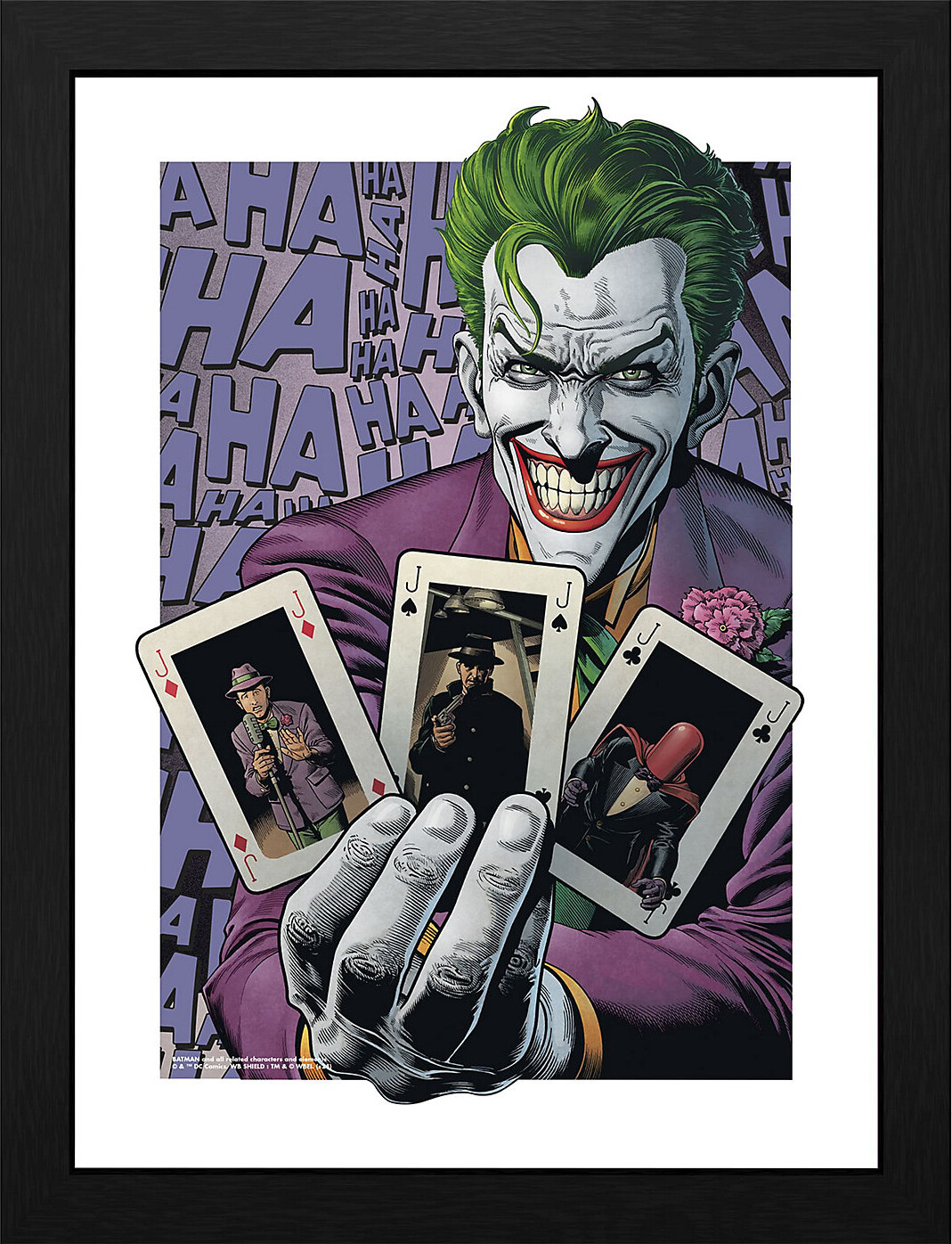 Dc Comics - Framed Print The Joker Haha Cards (30x40) X2 - Abystyle Studio