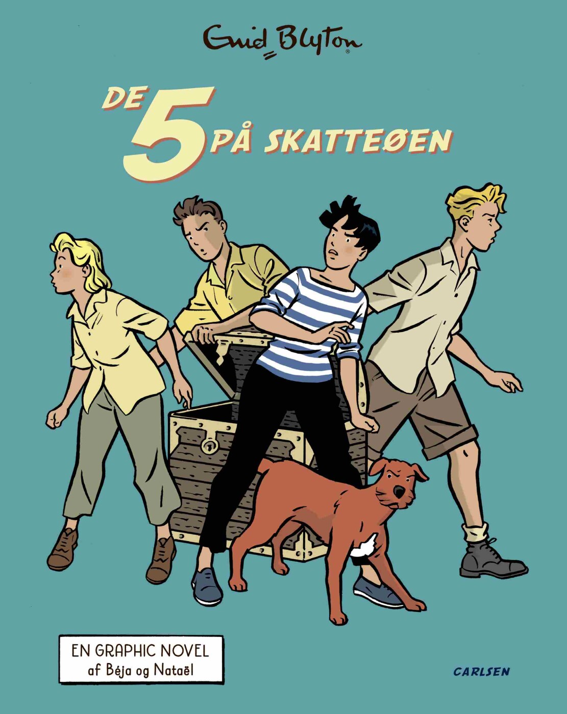 De Fem På Skatteøen 1 - Graphic Novel - Enid Blyton - Bog