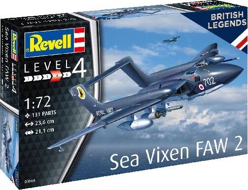 Revell - Sea Vixen Fly Byggesæt - 1:72 - Level 4 - 03866