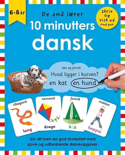 Se Skriv Og Visk Ud Bøger - De Små Lærer 10 Minutters Dansk - Diverse - Bog hos Gucca.dk
