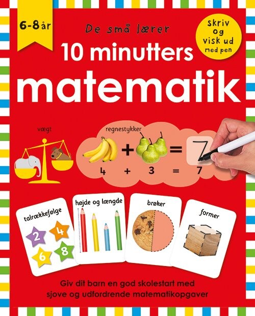 Skriv Og Visk Ud Bøger - De Små Lærer 10 Minutters Matematik - Diverse - Bog