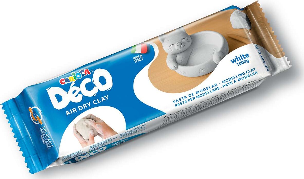Deco Luftørret Ler 1000g, Hvid - 30997/31 - Carioca