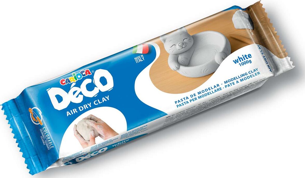 Carioca - Deco - Lufttørrende Ler - Hvid 1000 G - 30997/31