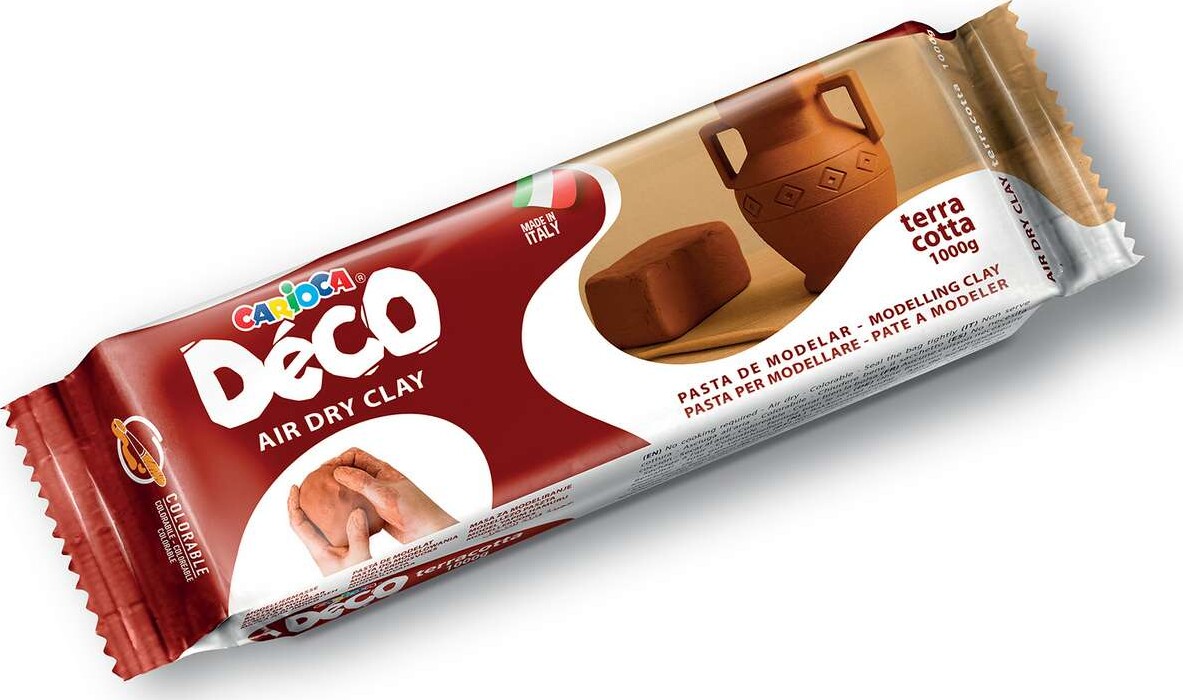 Deco Luftørret Ler 1000g, Terracotta - 30997/21 - Carioca
