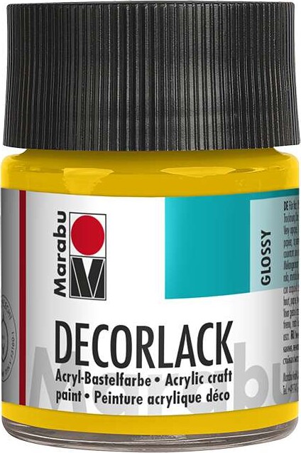 Marabu - Decorlack - 50 Ml - Medium Yellow 021