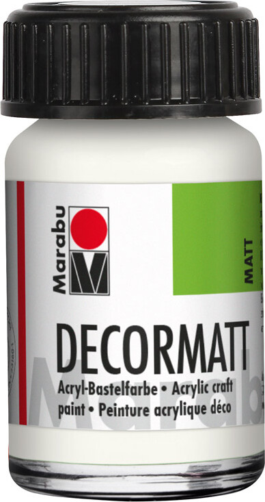 Billede af Decormatt Acryl - 15 Ml - Hvid - Marabu