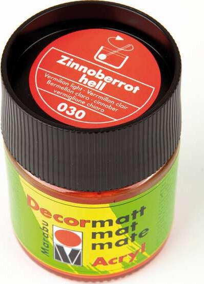 Decormatt Acryl - 50 Ml - Cinnorb. Rød - Marabu