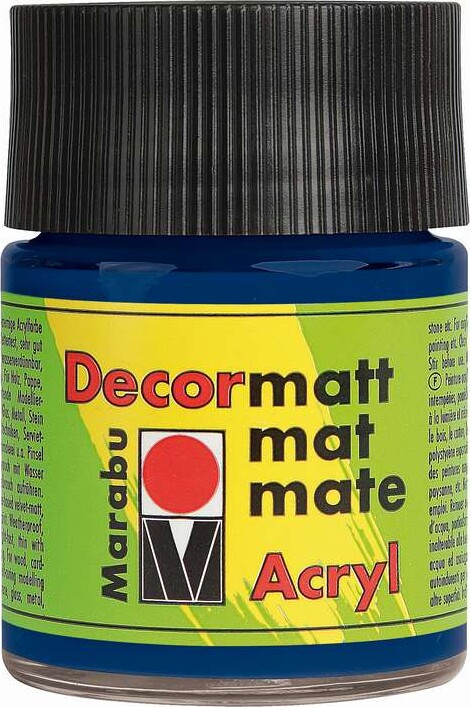 Decormatt Acryl - 50 Ml - M. Blå - Marabu
