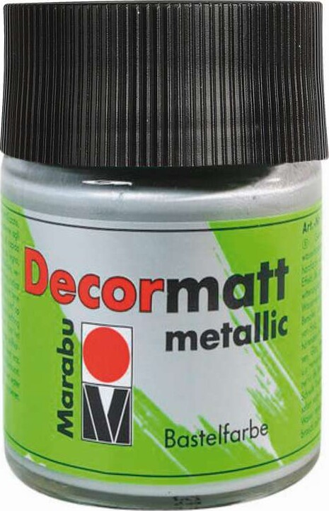 Decormatt Acryl - 50 Ml - Metallic Sølv - Marabu