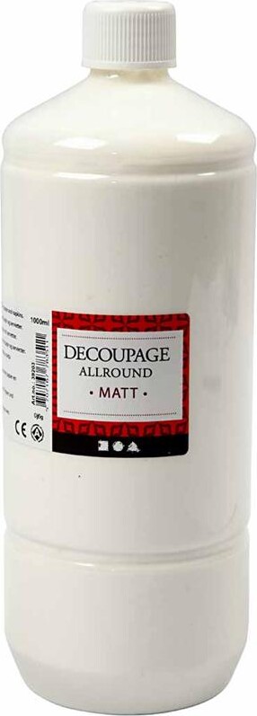 10: Decoupagelak - Mat - 1000 Ml