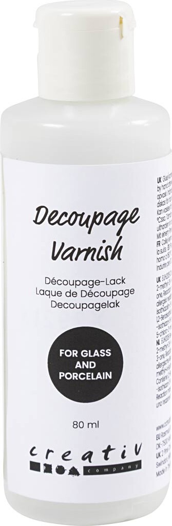 Decoupagelak - Til Glas Og Porcelæn - 80 Ml