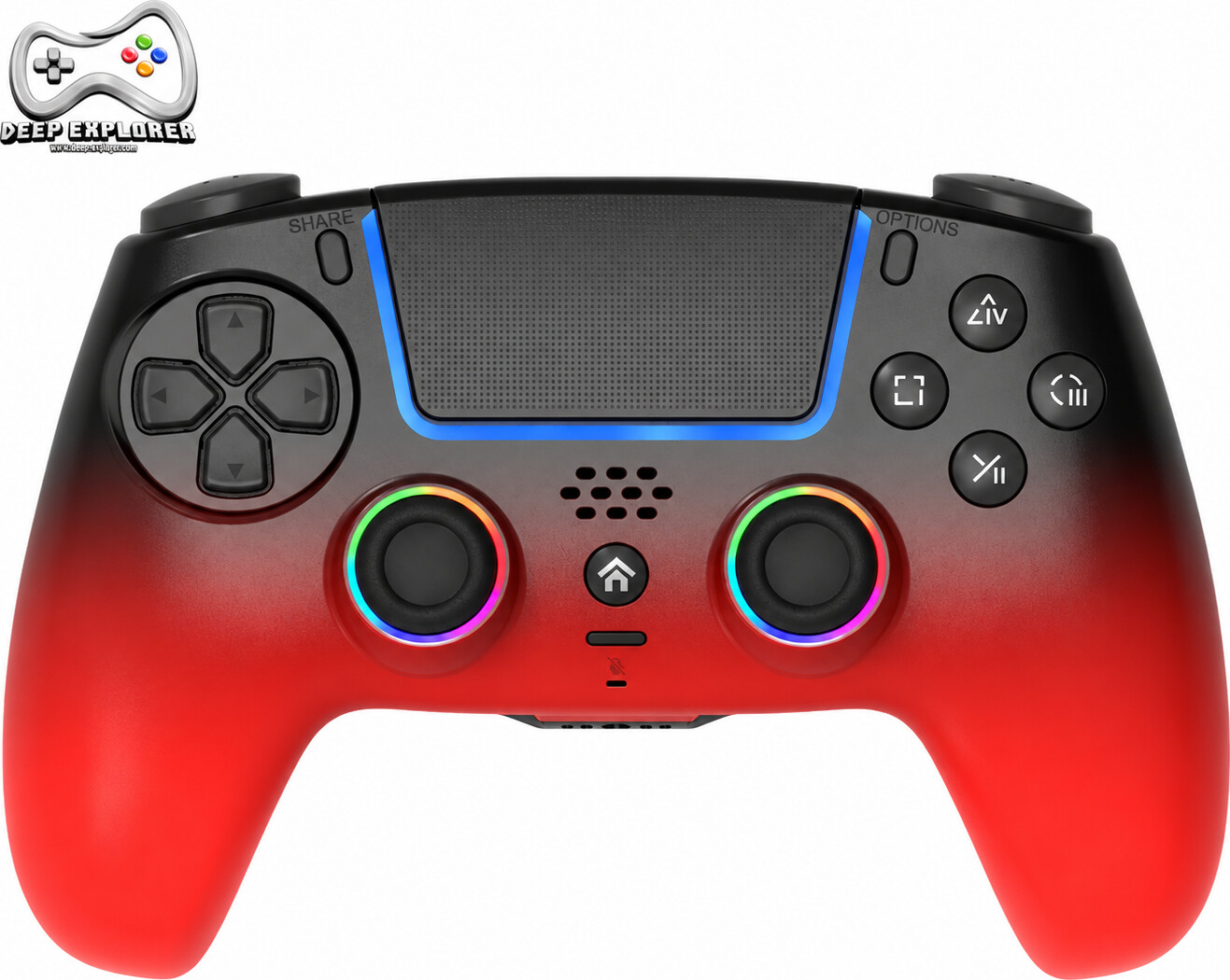 Deep Explorer - Pro Rgb Wireless Ps5 Controller (eclipse Red)