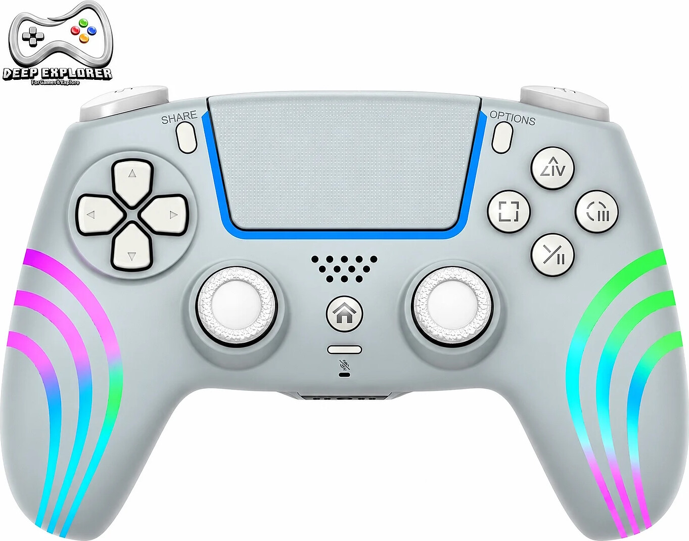 Deep Explorer - Wireless Rgb Pro Controller - Ps5 (grey)