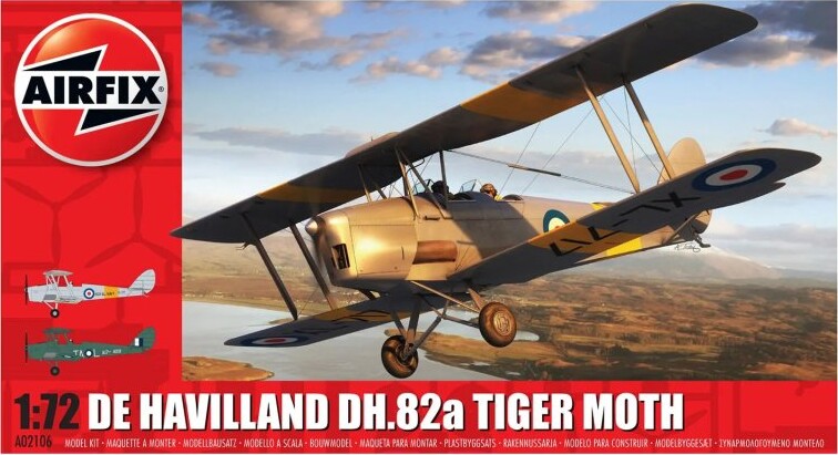 Se Airfix - De Havilland Tiger Moth Fly Byggesæt - 1:72 - A02106 hos Gucca.dk