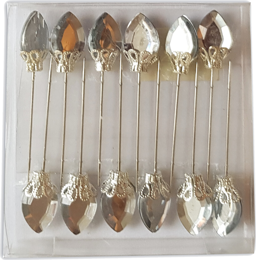 Dekorationsnåle 12stk Krystal 65 Mm