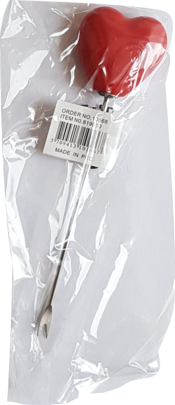 Dekorationsnåle Hjerte Rød120 Mm