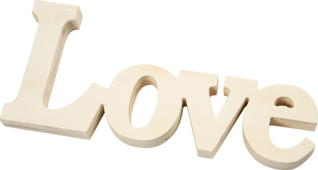 Dekorationsord - Str. 23x10 Cm - Tykkelse 15 Mm - 1 Stk. billede