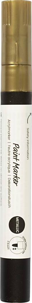 Dekorationstusch - Metallic - Tykkelse 2,5 Mm - Guld - 1 Stk.