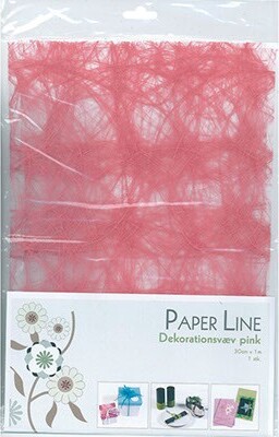 Billede af Dekorationsvæv 30cm X 1m Pink - Paper Line hos Gucca.dk