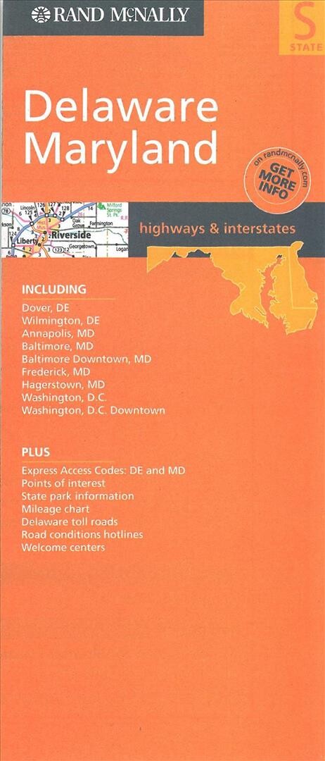 Billede af Delaware - Maryland - Rand Mcnally - English Book