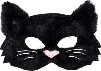 Den Goda Fen - Fluffy Black Cat Mask (f85012)