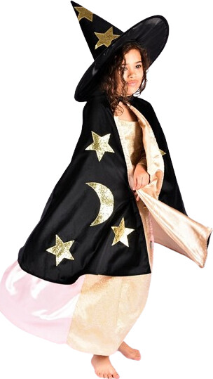 Den Goda Fen - Velvet Cape W. Hat - Black (3-8 Years) (f77603)