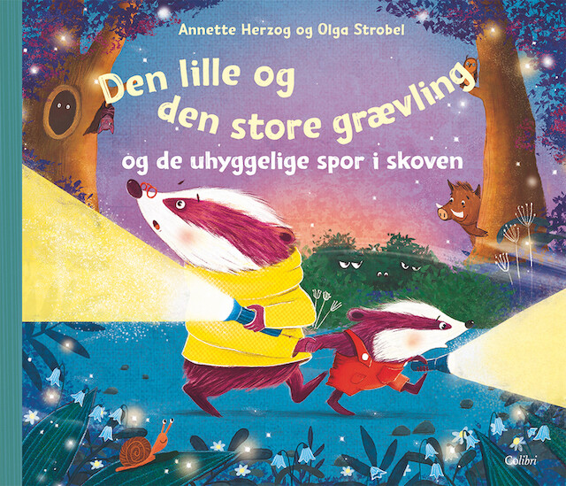 Den Lille Og Den Store Grævling Og De Uhyggelige Spor I Skoven - Annette Herzog - Bog