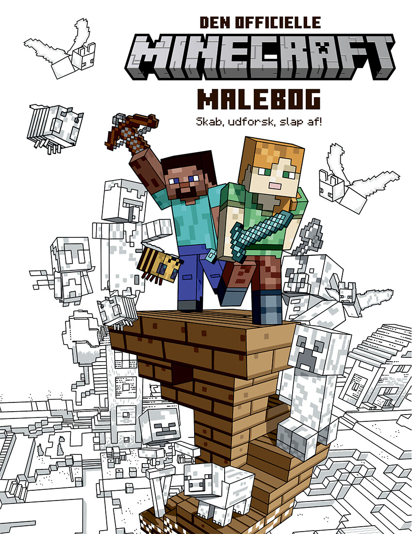 Den Officielle Minecraft Malebog - Bog - Forlaget Tukan