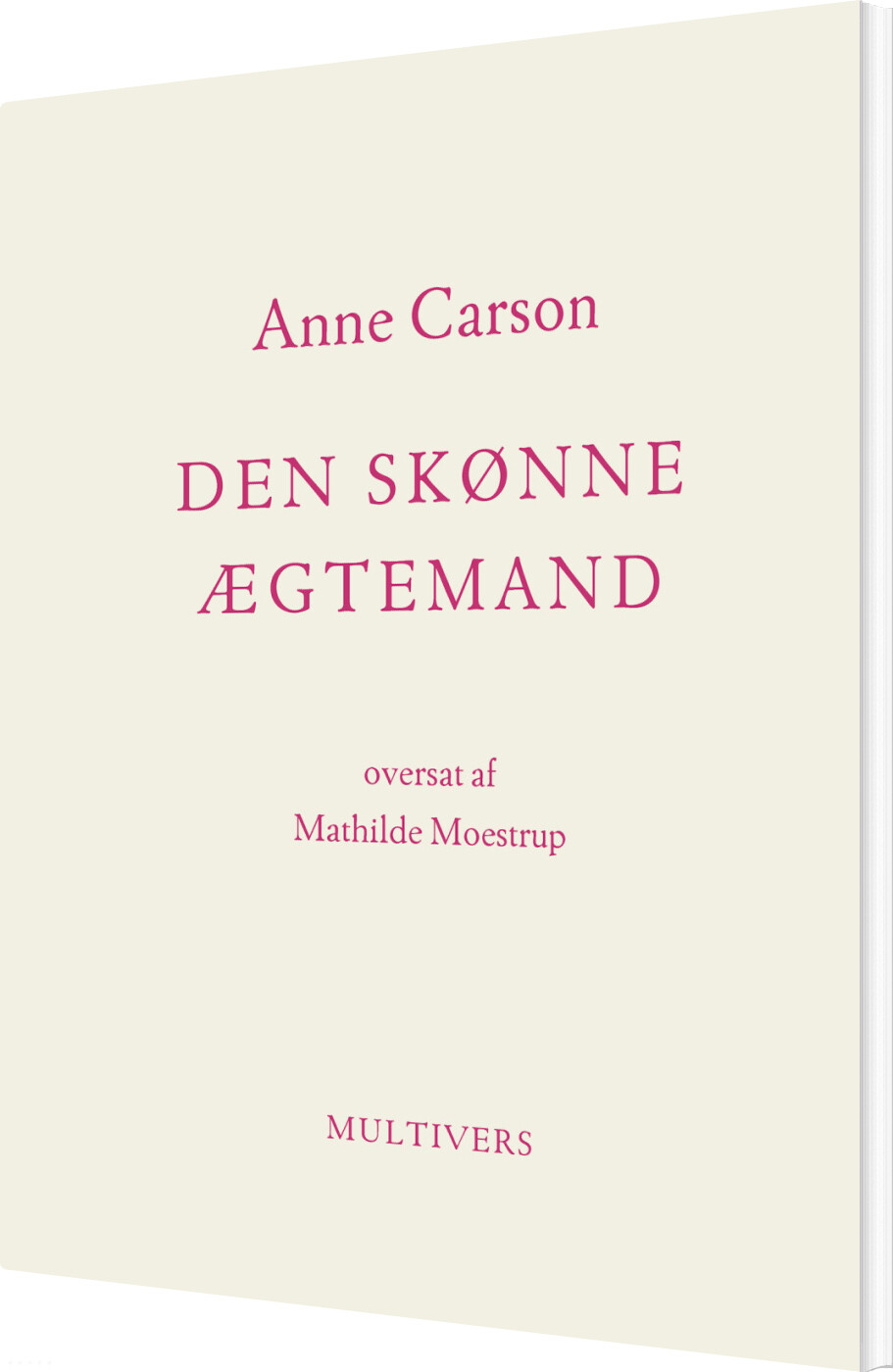 Den Skønne ægtemand - Anne Carson - Bog